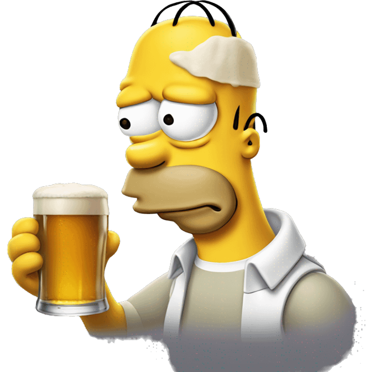 homer simpson drinking a beer emoji