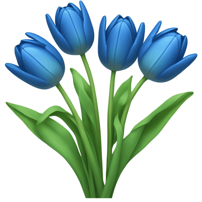 Blue tulips bouquet  emoji