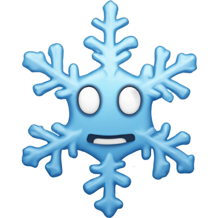 Melting snowflake emoji