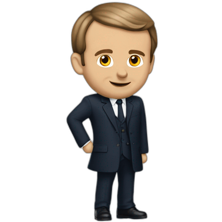 Emmanuel Macron joue a la play emoji