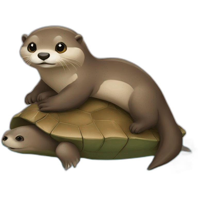 Loutre sur tortue sur ours emoji