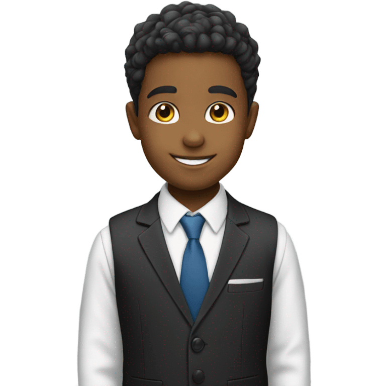 smiling boy in formal attire emoji