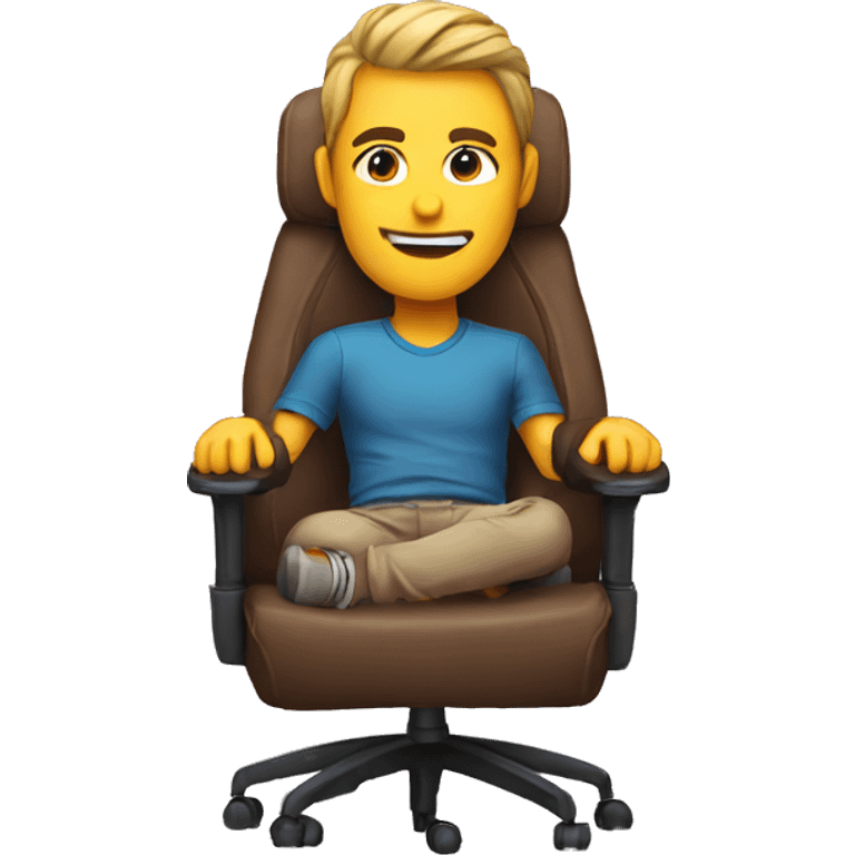 Gamer in a gaming chair emoji