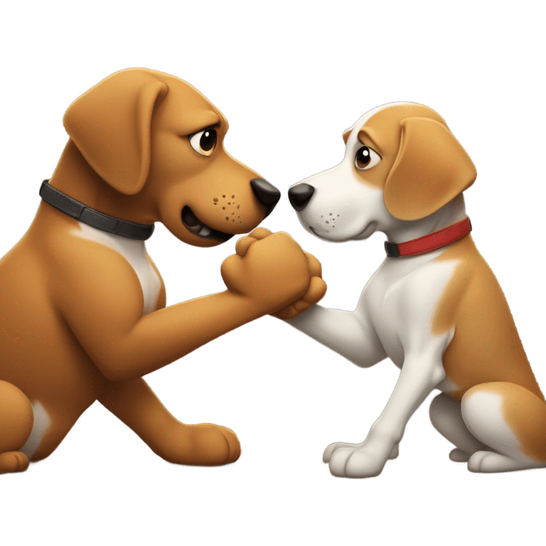 Dog Armwrestling  emoji