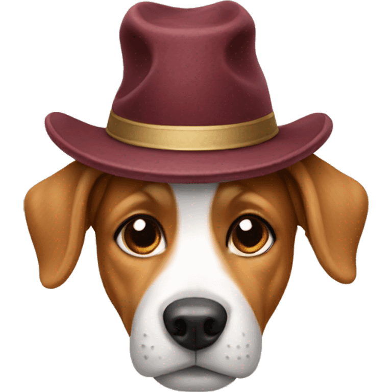 Dog with hat emoji