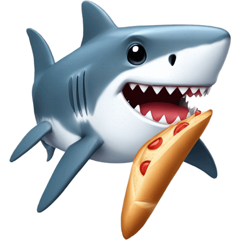 Shark with beret and baguettw emoji