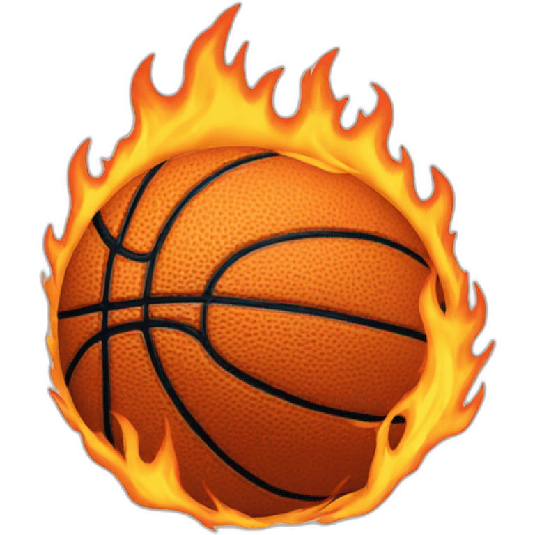 basketball on fire emoji