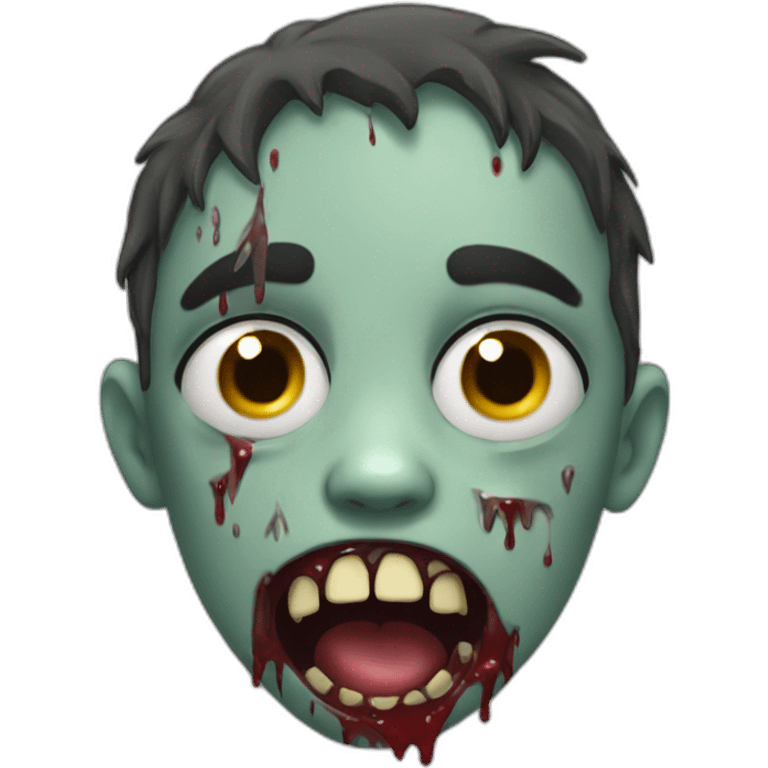 Boy dressed as a zombie crying for candy emoji