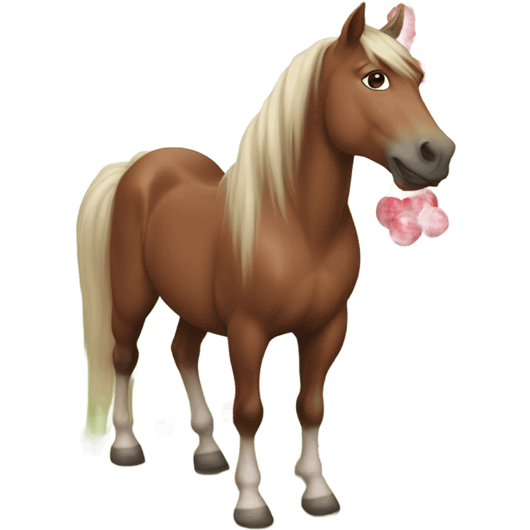 Horse with cherries emoji