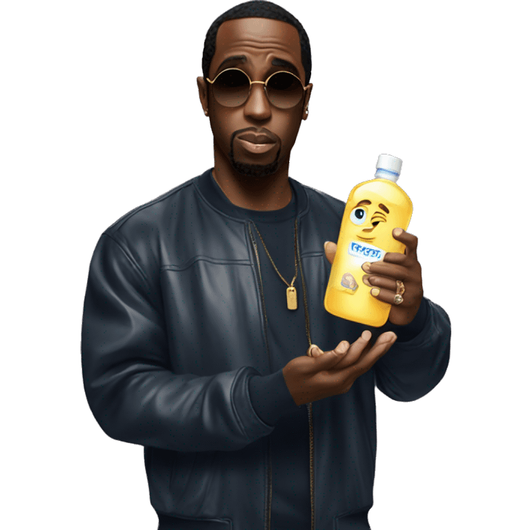 P Diddy holding baby oil emoji