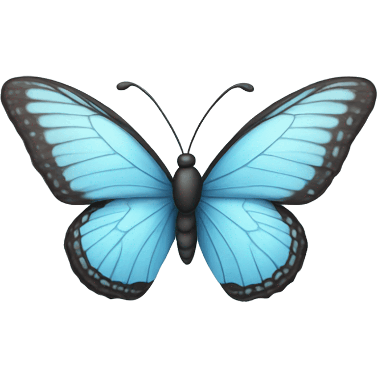 Baby blue butterfly flying emoji