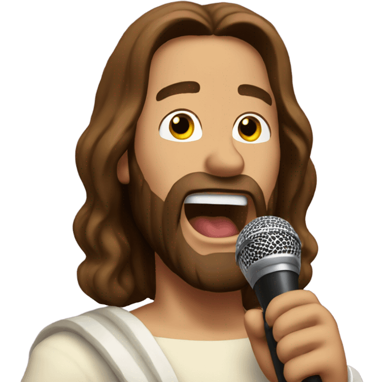 Jesus singing karaoke  emoji