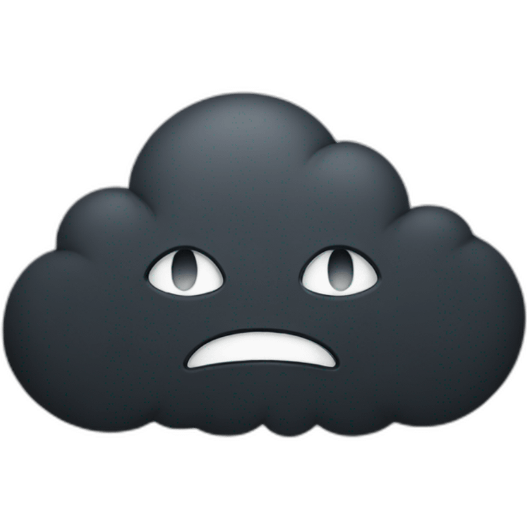 menacing dark cloud with face emoji