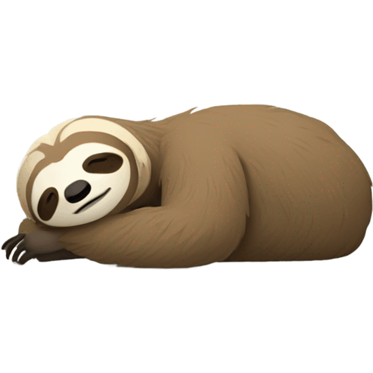 very tired sloth lying face down emoji