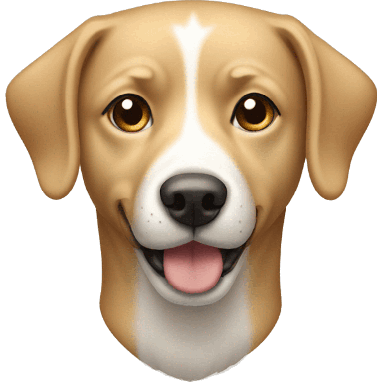 Light tan dog with white going down its face  emoji