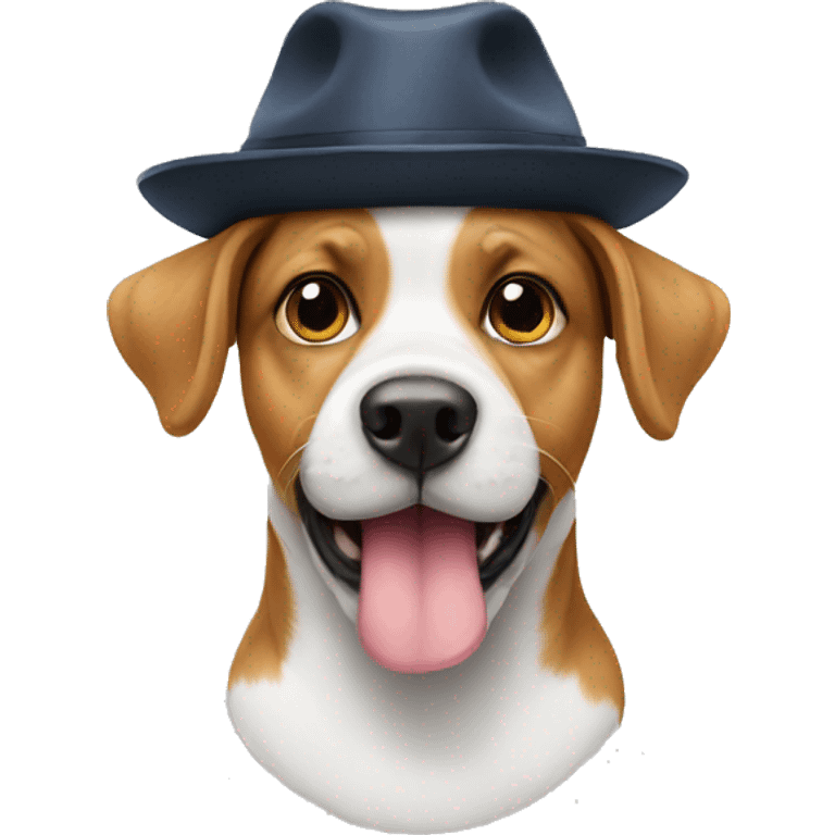 Dog whit a hat emoji