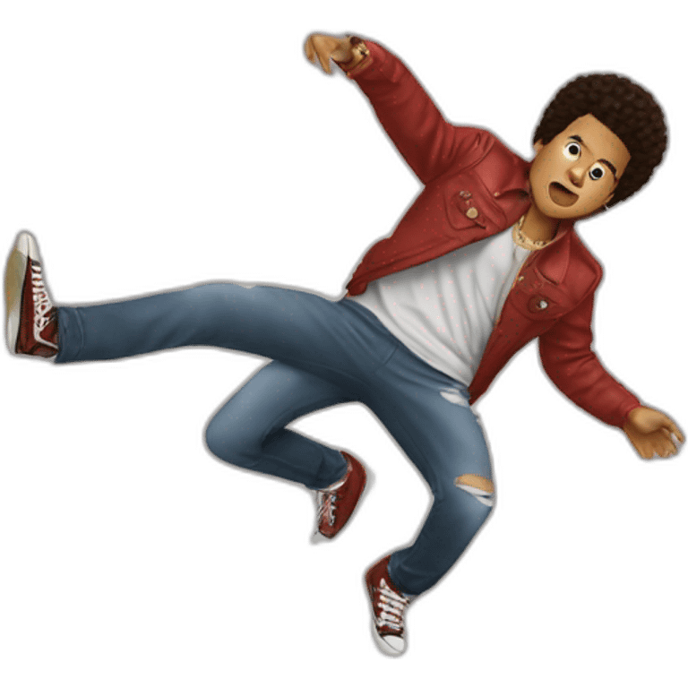 bruno mars doing a backflip emoji