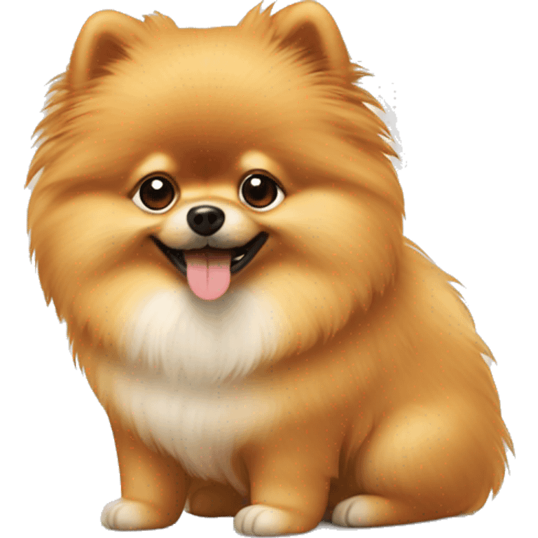 Pomeranian spitz petting emoji