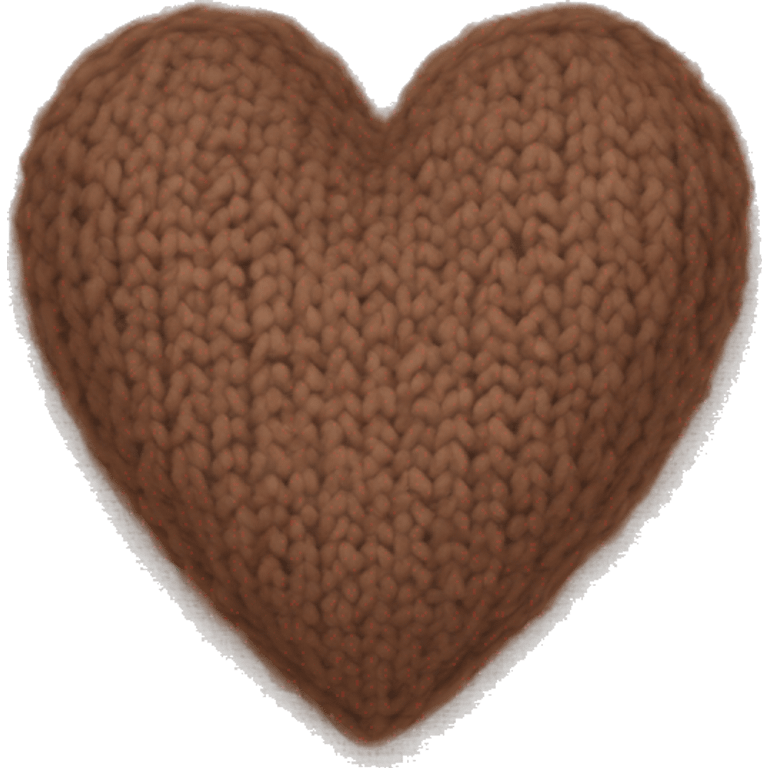 knitted heart light brown  emoji