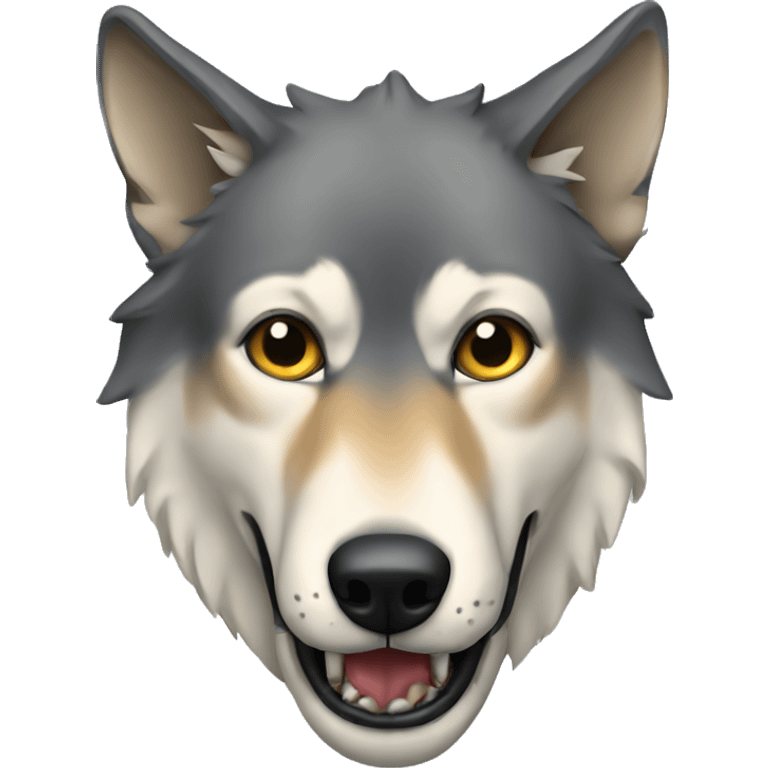 wolf holding a greyhound in mouth emoji