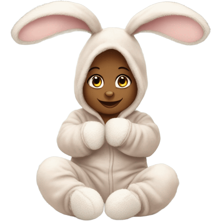 Tab skin new born baby bunny costume  emoji