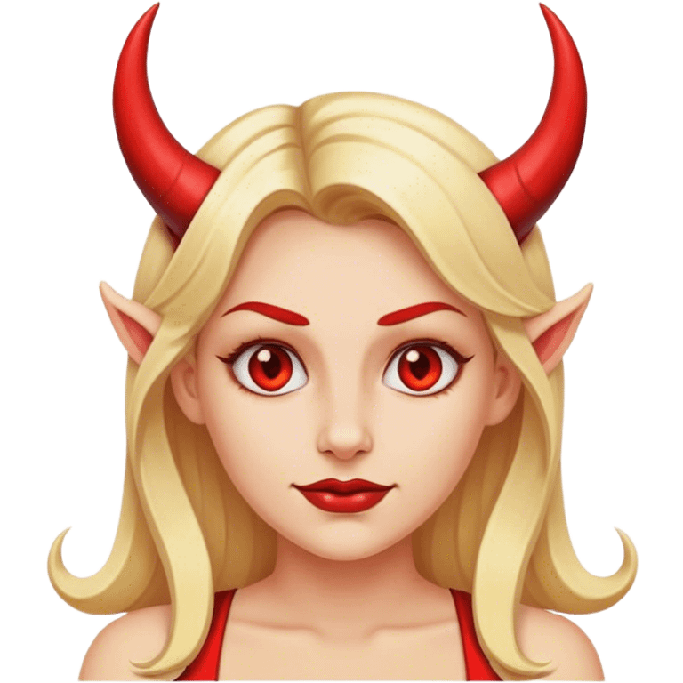 Blonde Lady devil  emoji