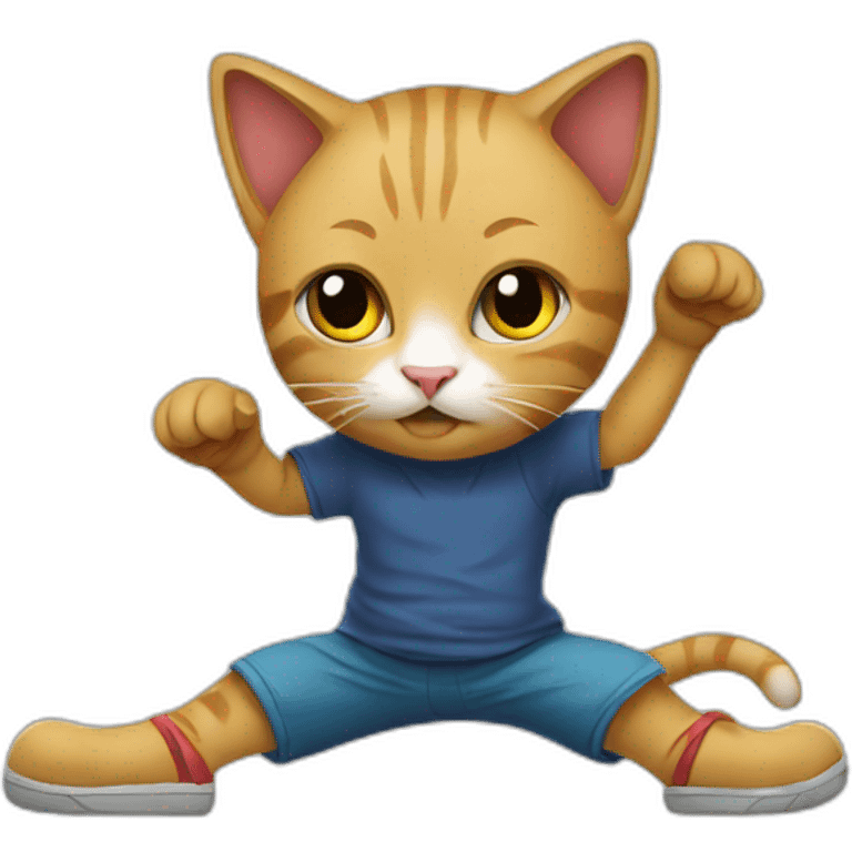 Cat-Breakdance emoji