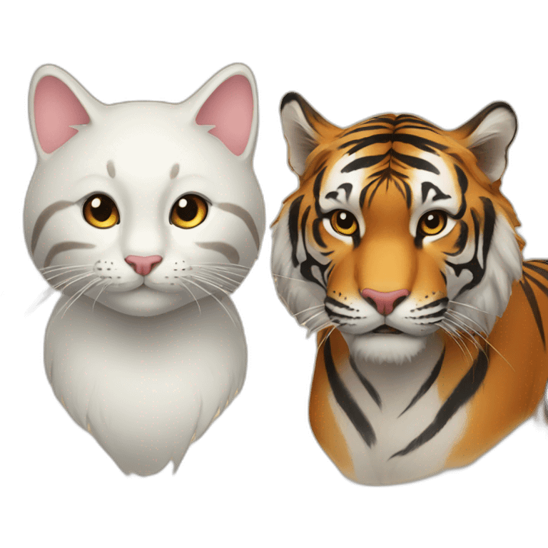 a tiger & a cat emoji