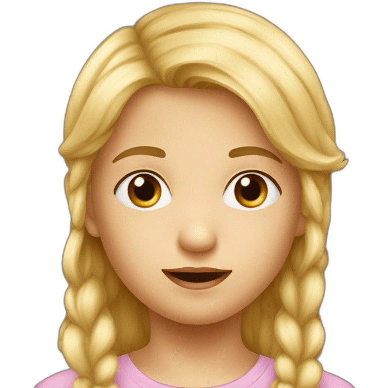 Enfant blond au yeux marrons emoji