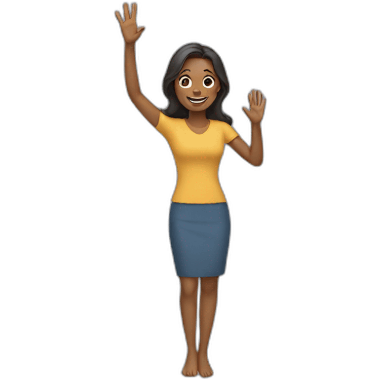 waving woman emoji