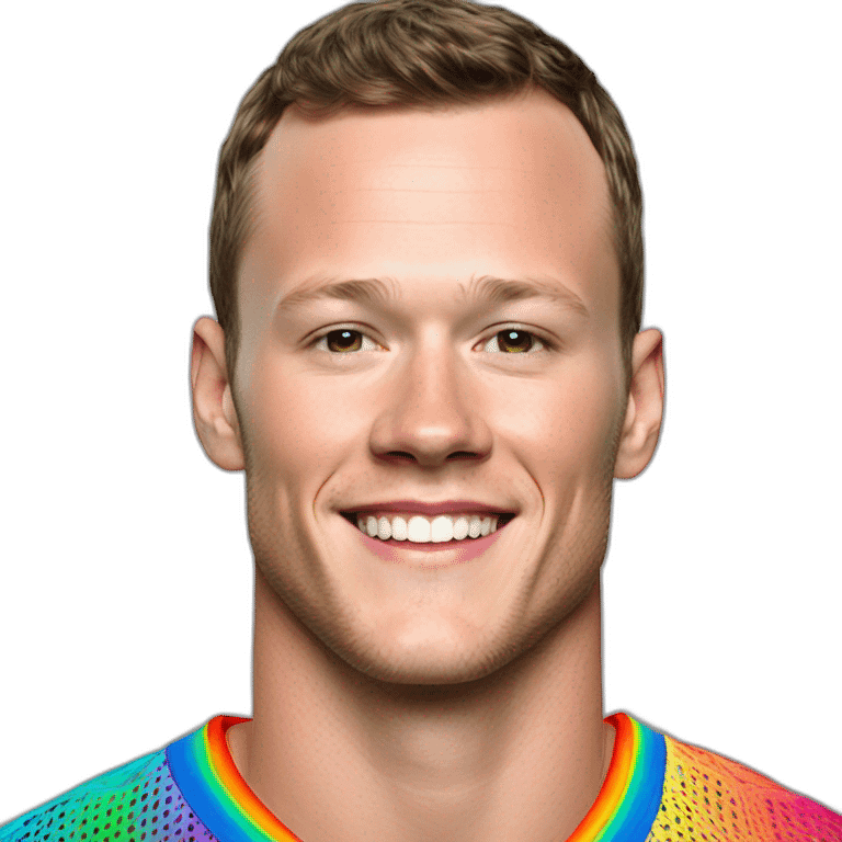 Disco Jonathan Toews wearing rainbow lace shirt emoji