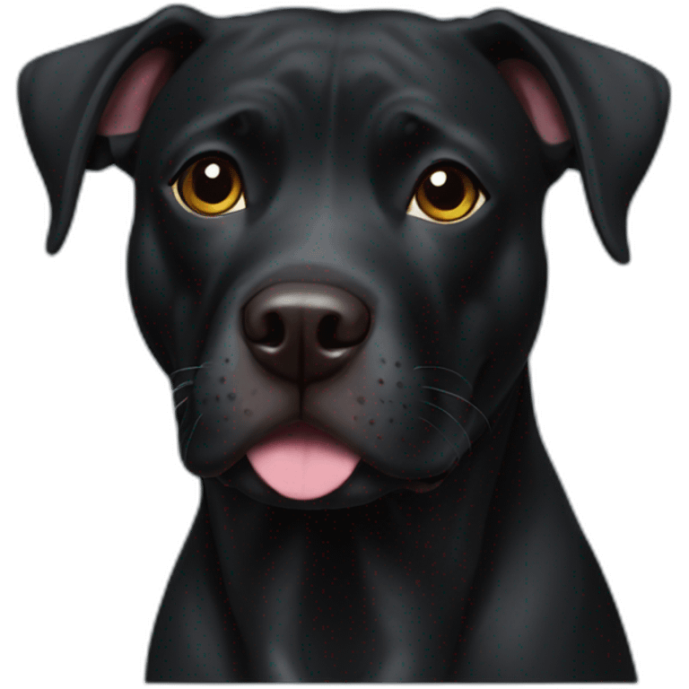 black pitbull lab emoji