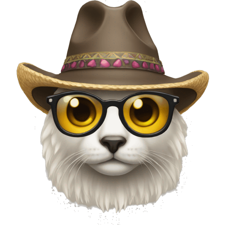 Axolote con lentes de sol y sombrero  emoji