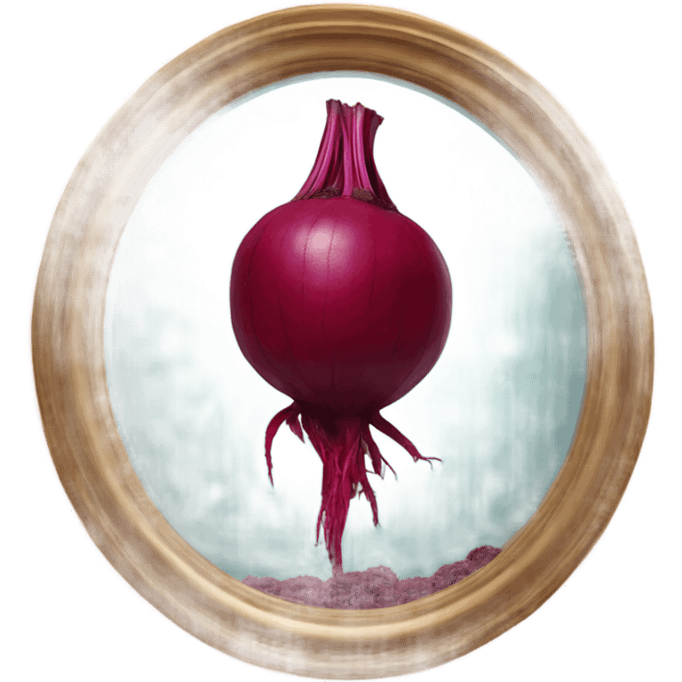 beetroot inside the mirror emoji