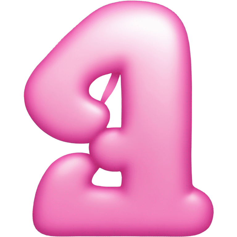 Pink bubble font “4” emoji