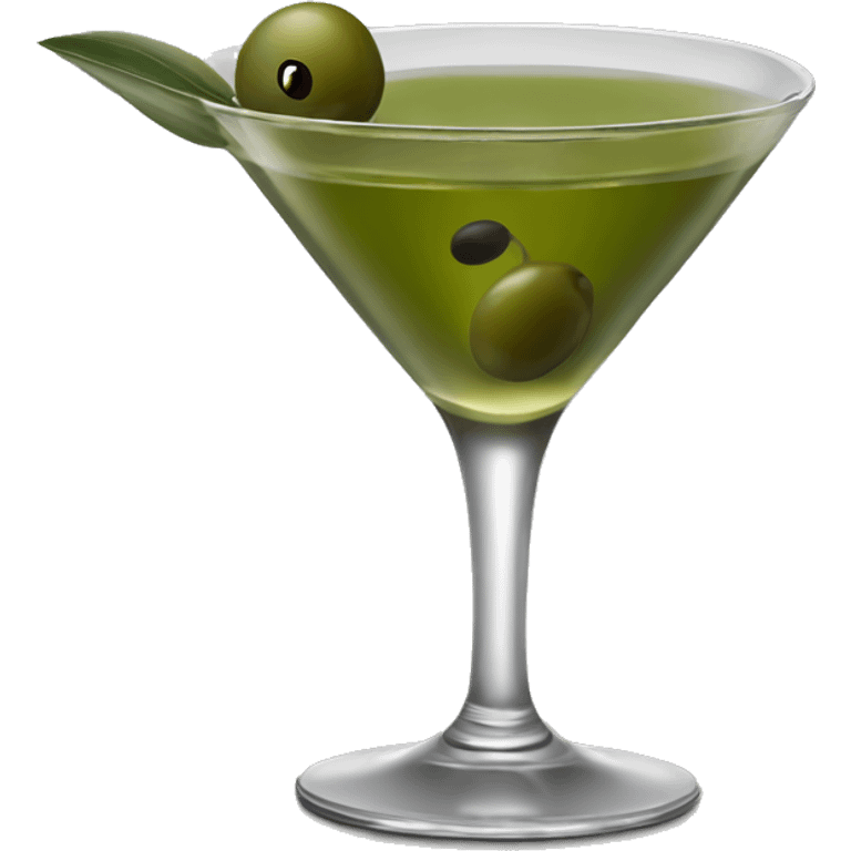 Olive martini with no garnish emoji