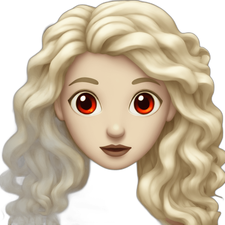 Siren (greek mythology) with red eyes emoji