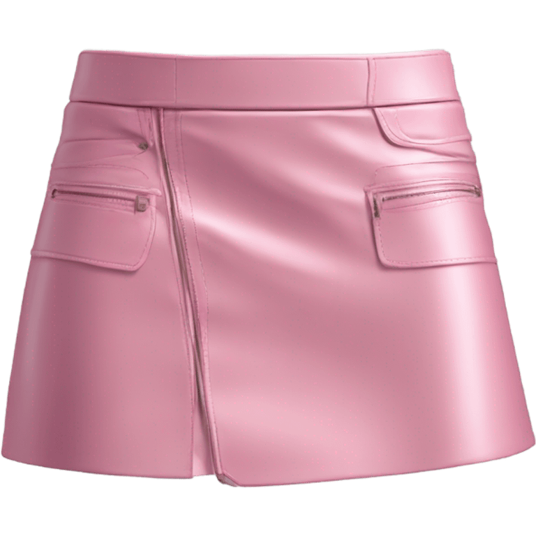 Pink mini leather skirt isolated emoji