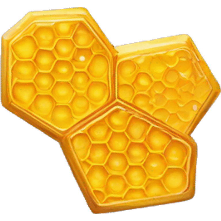 A honey comb in a perfect hexagon emoji