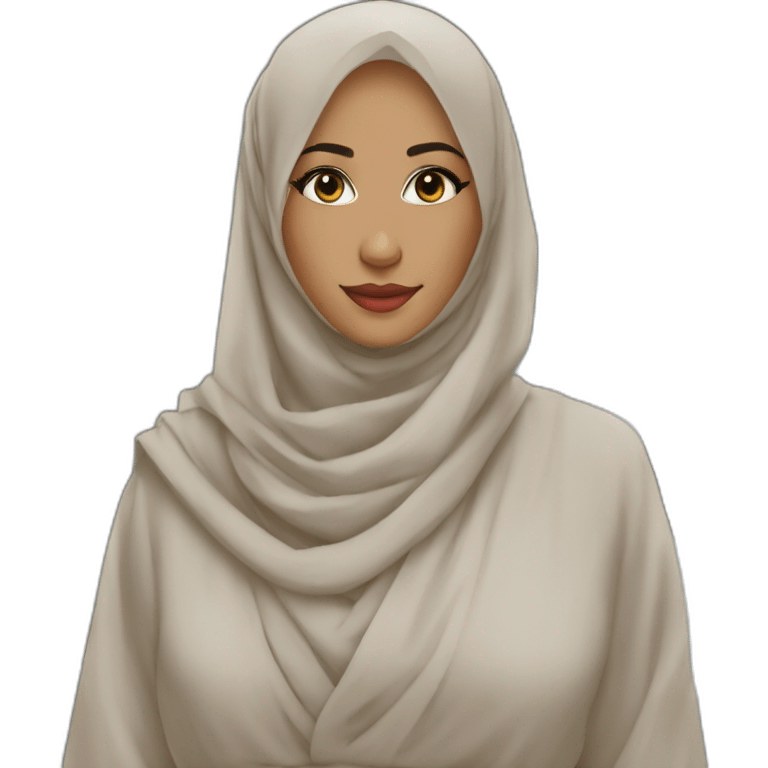 hijabi in beautiful abaya emoji