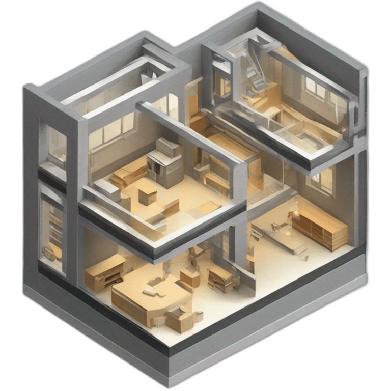 isometric architectural fabrication emoji