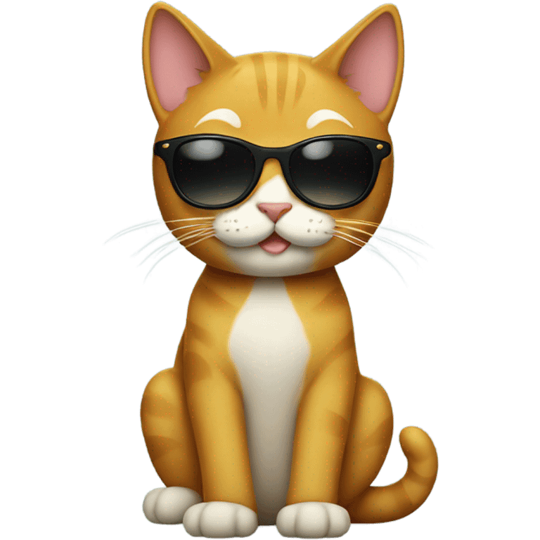 Cat with sunglasses emoji