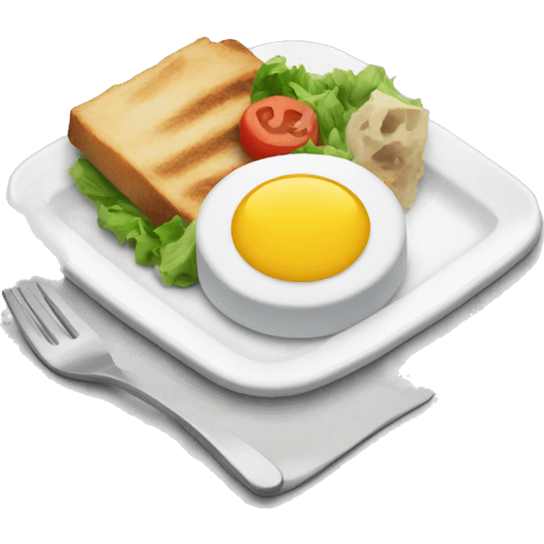 Plate with cooler emoji