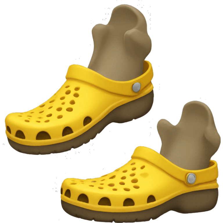 Yellow crocs emoji