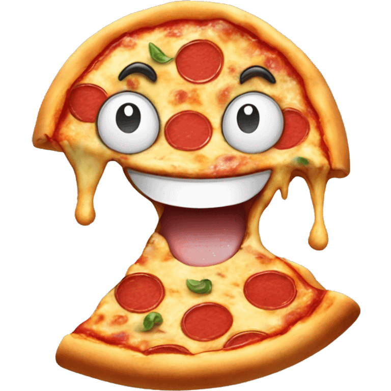 A smiling pizza emoji