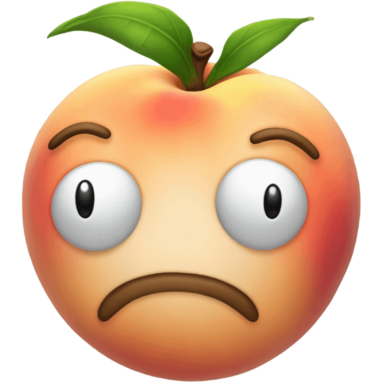 Very tired peach emoji