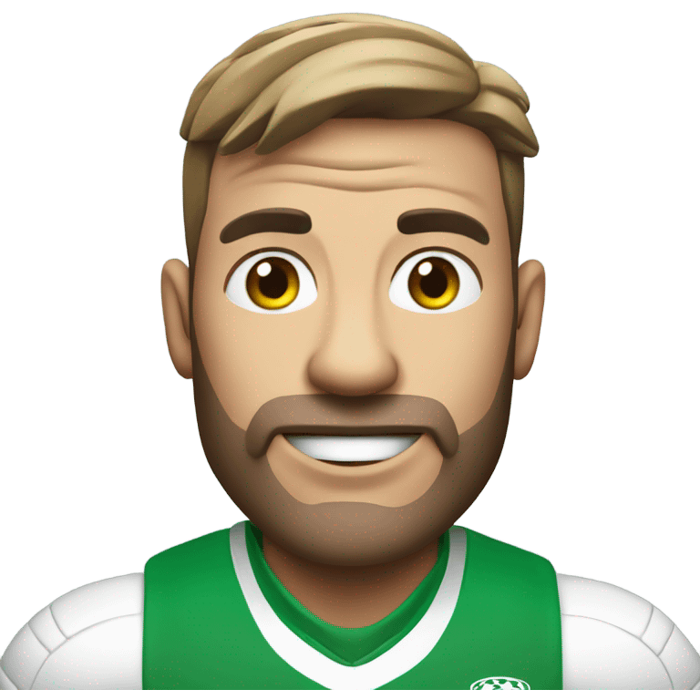 Man supporting Ireland Rugby Team emoji