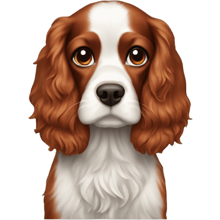 All red Cavalier spaniel emoji