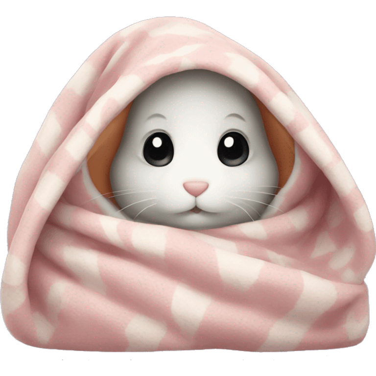 Bunny in blanket emoji