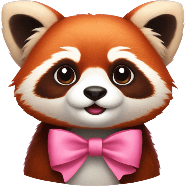 red panda with pink bow emoji